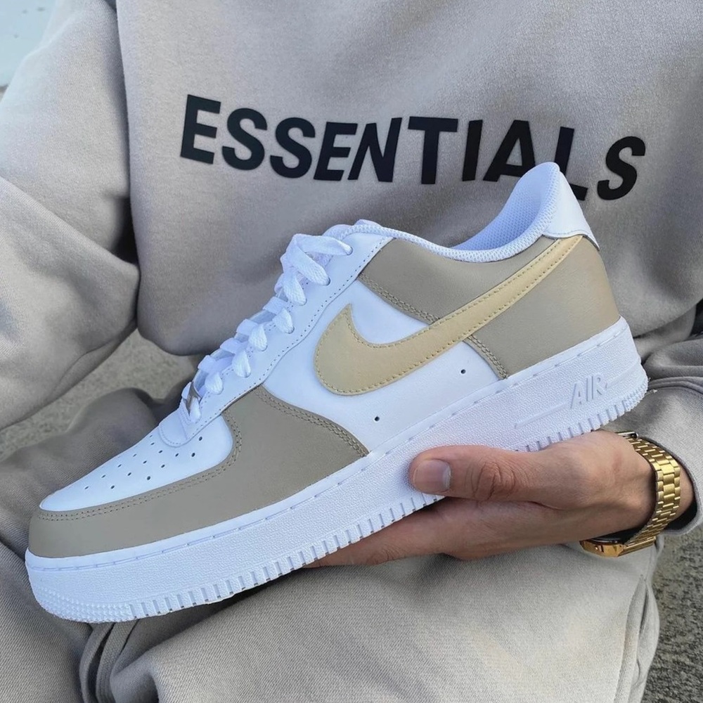 Nike Custom Tan Air Force 1s - Picture 2 of 2